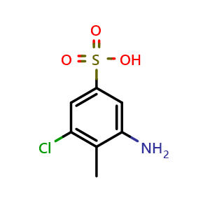 Chemical structure of 2-Amino-6-chlorotoluene-4-sulfonic acid , CAS 6387-27-5, AChemBlock AD256604
