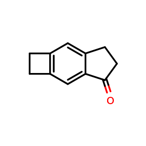 Chemical structure of 5,6-Dihydro-1H-cyclobuta[f]inden-4(2H)-one , CAS 114842-00-1, AChemBlock AD256644