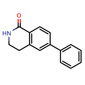 Chemical structure of 6-Phenyl-3,4-dihydroisoquinolin-1(2H)-one , CAS 1309955-14-3, AChemBlock AD256656