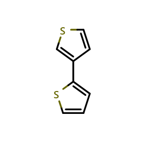 Chemical structure of 2,3'-Bithiophene , CAS 2404-89-9, AChemBlock AD256693