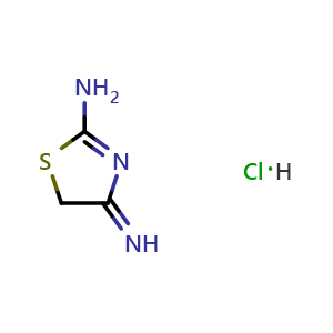 Chemical structure of 2-Amino-4-imino-2-thiazoline hydrochloride , CAS 36518-76-0, AChemBlock AD256704