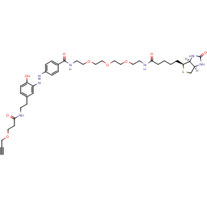 Chemical structure of Diazo Biotin-PEG3-alkyne , CAS 1884349-58-9, AChemBlock AD256789