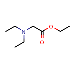 Chemical structure of Ethyl 2-(diethylamino)acetate , CAS 2644-21-5, AChemBlock AD256823