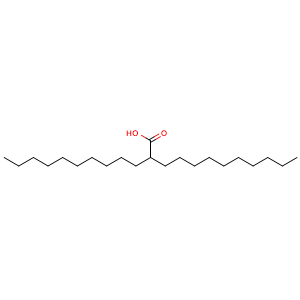 Chemical structure of 2-Decyldodecanoic acid , CAS 2874-72-8, AChemBlock AD256826
