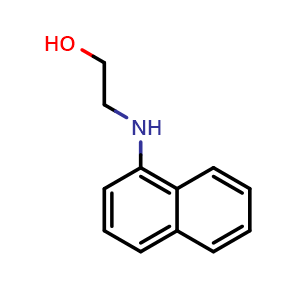 Chemical structure of 2-(Naphthalen-1-ylamino)ethan-1-ol , CAS 2933-59-7, AChemBlock AD256828