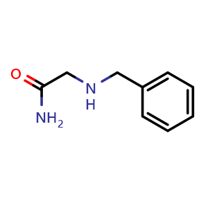 Chemical structure of 2-(Benzylamino)acetamide , CAS 39796-49-1, AChemBlock AD256838