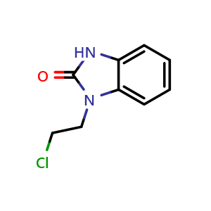 Chemical structure of N-(2-Chloroethyl)-2-benzimidazolone , CAS 52548-84-2, AChemBlock AD256845