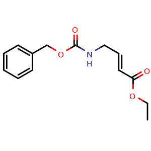 Chemical structure of Ethyl (E)-4-(((benzyloxy)carbonyl)amino)but-2-enoate , CAS 625457-45-6, AChemBlock AD256855