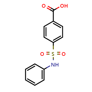 Chemical structure of 4-(Phenylsulfamoyl)benzoic acid , CAS 6314-72-3, AChemBlock AD256856