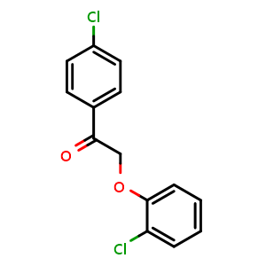 Chemical structure of 2-(2-Chlorophenoxy)-1-(4-chlorophenyl)ethan-1-one , CAS 64009-03-6, AChemBlock AD256858