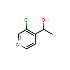 Chemical structure of 1-(3-Chloropyridin-4-yl)ethanol , CAS 886856-92-4, AChemBlock AD256872