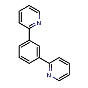 Chemical structure of 1,3-Di(pyridin-2-yl)benzene , CAS 136538-84-6, AChemBlock AD256892
