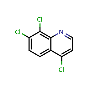 Chemical structure of 4,7,8-Trichloroquinoline , CAS 17999-80-3, AChemBlock AD256898