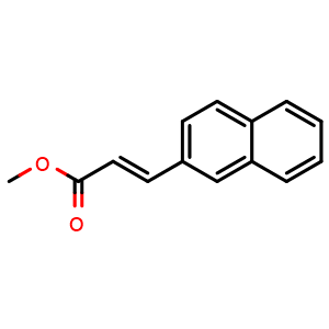 Chemical structure of Methyl (E)-3-(naphthalen-2-yl)acrylate , CAS 22837-78-1, AChemBlock AD256904