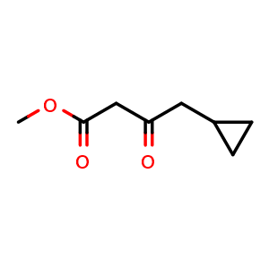 Chemical structure of 4-Cyclopropyl-3-oxo-butyric acid methyl ester , CAS 251635-21-9, AChemBlock AD256907