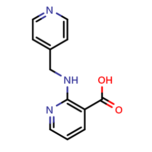 Chemical structure of 2-((Pyridin-4-ylmethyl)amino)nicotinic acid , CAS 854382-06-2, AChemBlock AD256917