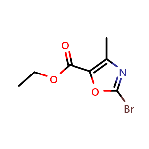 Chemical structure of Ethyl 2-bromo-4-methyloxazole-5-carboxylate , CAS 78451-13-5, AChemBlock AD256930