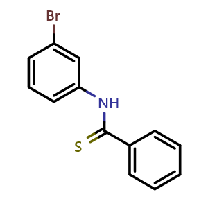 Chemical structure of N-(3-Bromophenyl)benzenecarbothioamide , CAS 108752-45-0, AChemBlock AD256937