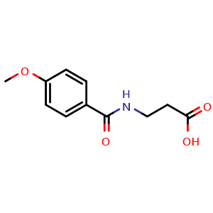 Chemical structure of 3-(4-Methoxyphenyl)formamidopropanoic acid , CAS 121428-49-7, AChemBlock AD256941