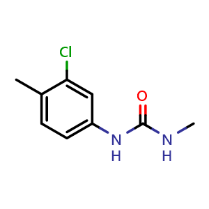 Chemical structure of 1-(3-Chloro-4-methylphenyl)-3-methylurea , CAS 22175-22-0, AChemBlock AD256966
