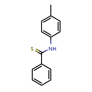 Chemical structure of N-(4-methylphenyl)benzenecarbothioamide , CAS 5373-55-7, AChemBlock AD256982