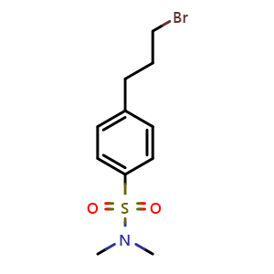 Chemical structure of 4-(3-Bromopropyl)-N,N-dimethylbenzenesulfonamide , CAS 1175906-30-5, AChemBlock AD257003