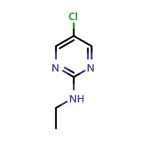 Chemical structure of 5-Chloro-N-ethylpyrimidin-2-amine , CAS 1289388-01-7, AChemBlock AD257004