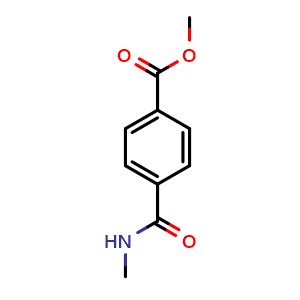 Chemical structure of Methyl 4-(methylcarbamoyl)benzoate , CAS 23754-46-3, AChemBlock AD257010