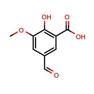 Chemical structure of 5-Carboxyvanillin , CAS 3507-08-2, AChemBlock AD257017