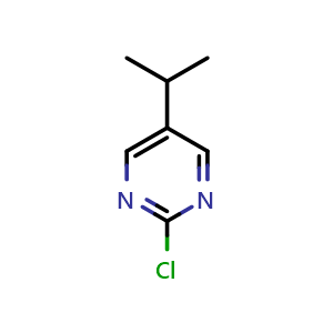 Chemical structure of 2-Chloro-5-isopropylpyrimidine , CAS 596114-50-0, AChemBlock AD257038