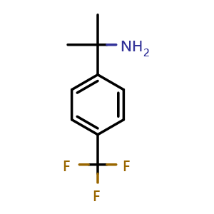 Chemical structure of 1-(4-Trifluoromethylphenyl)-1-methylethylamine , CAS 306761-54-6, AChemBlock AD257043