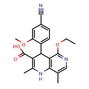4-(4-cyano-2-methoxyphenyl)-5-ethoxy-2,8-dimethyl-1,4-dihydro-1,6-naphthyridine-3-carboxylic acid