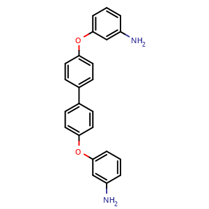 Chemical structure of 4,4`-Bis(3-aminophenoxy)biphenyl , CAS 105112-76-3, AChemBlock AD257113