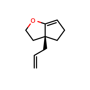 Chemical structure of (S)-5-Allyl-2-oxabicyclo[3.3.0]oct-8-ene , CAS 1052236-86-8, AChemBlock AD257114