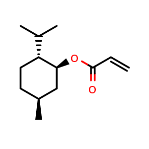 Chemical structure of [(1S,2R,5S)-5-methyl-2-propan-2-ylcyclohexyl] prop-2-enoate , CAS 108945-28-4, AChemBlock AD257131
