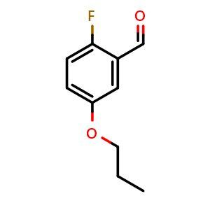 Chemical structure of 2-Fluoro-5-propoxybenzaldehyde , CAS 1092093-55-4, AChemBlock AD257132