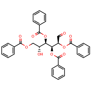 Chemical structure of D-Mannose, 2,3,4,6-tetrabenzoate , CAS 113544-59-5, AChemBlock AD257146