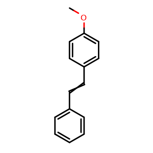 Chemical structure of 1-methoxy-4-styrylbenzene , CAS 1142-15-0, AChemBlock AD257150