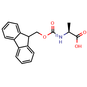 Chemical structure of Fmoc-Ala-OH-15N , CAS 117398-49-9, AChemBlock AD257163