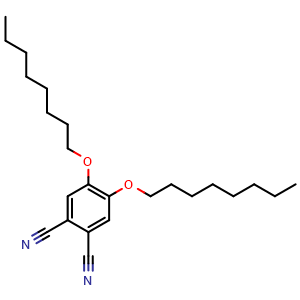 Chemical structure of 4,5-Dioctyloxy-1,2-benzenedicarbonitrile , CAS 118132-11-9, AChemBlock AD257170
