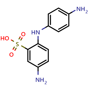 Chemical structure of 5-Amino-2-[(4-aminophenyl)amino]benzenesulfonic acid , CAS 119-70-0, AChemBlock AD257182