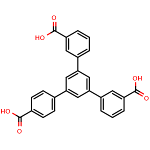 Chemical structure of 5'-(4-carboxyphenyl)-[1,1':3',1''-terphenyl]-3,3''-dicarboxylic acid , CAS 1259390-34-5, AChemBlock AD257224