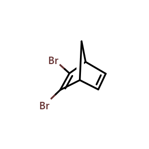 Chemical structure of 2,3-Dibromonorbornadiene , CAS 128780-28-9, AChemBlock AD257243