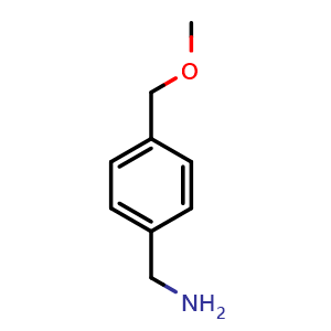 Chemical structure of 4-Methoxymethyl-benzylamine , CAS 132719-05-2, AChemBlock AD257258