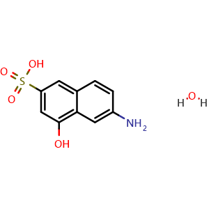 Chemical structure of 6-Amino-4-hydroxy-2-naphthalenesulfonic acid monohydrate , CAS 139123-65-2, AChemBlock AD257296