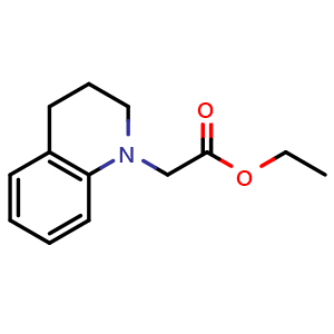 Chemical structure of Ethyl 2-(3,4-dihydroquinolin-1(2H)-yl)acetate , CAS 142978-20-9, AChemBlock AD257308