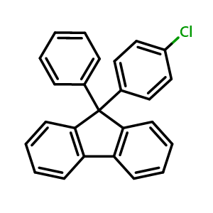 Chemical structure of 9-(4-Chlorophenyl)-9-phenyl-9H-fluorene , CAS 1443147-60-1, AChemBlock AD257319