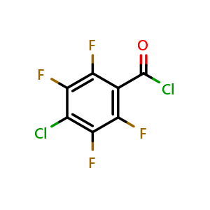 Chemical structure of 4-Chloro-2,3,5,6-tetrafluorobenzoyl chloride , CAS 145572-10-7, AChemBlock AD257325