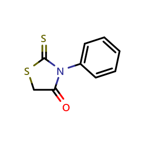 Chemical structure of N-Phenylrhodanine , CAS 1457-46-1, AChemBlock AD257326