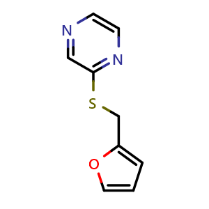 Chemical structure of 2-Furfuryl thiopyrazine , CAS 164352-93-6, AChemBlock AD257372